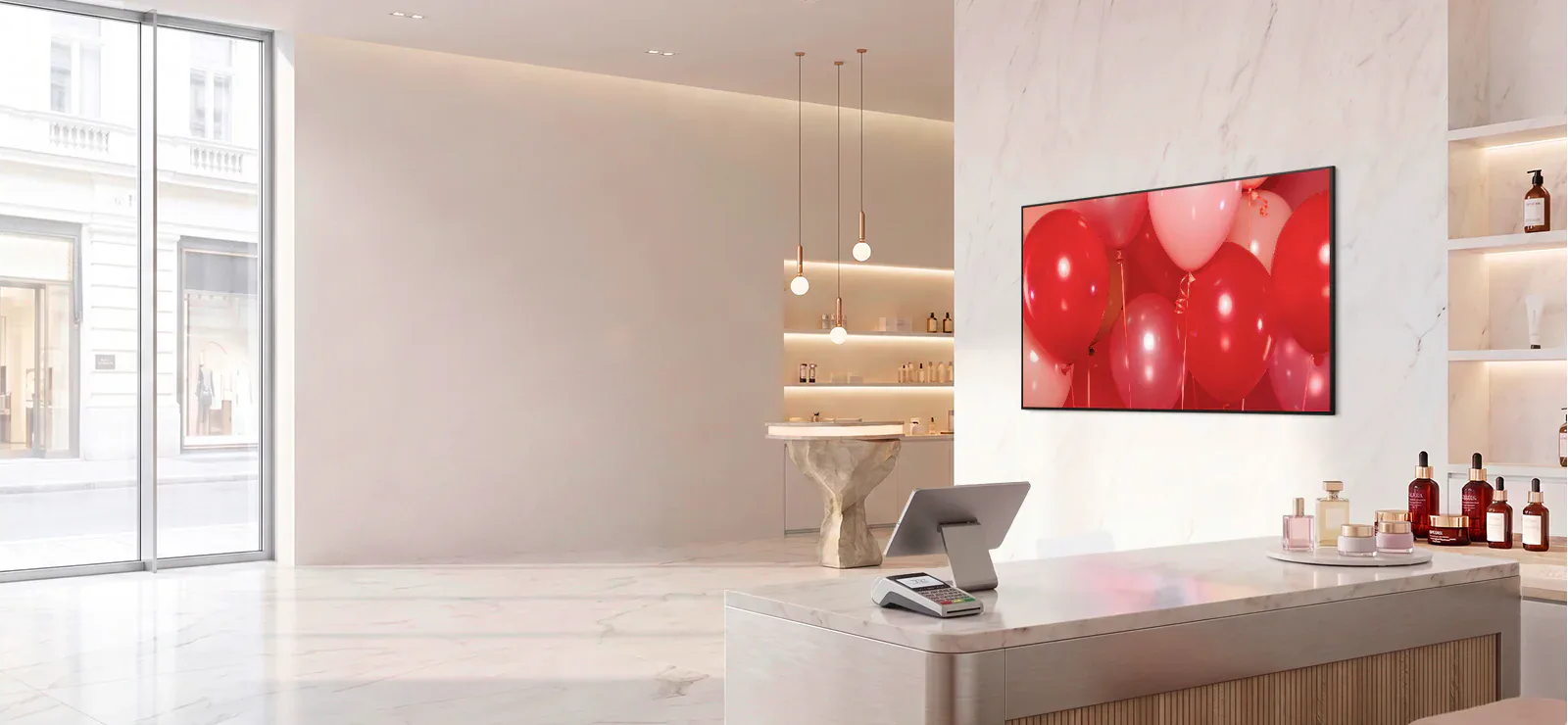 Ultra HD 고화질의 슬림 베젤 디자인 LG UHD 사이니지 디스플레이